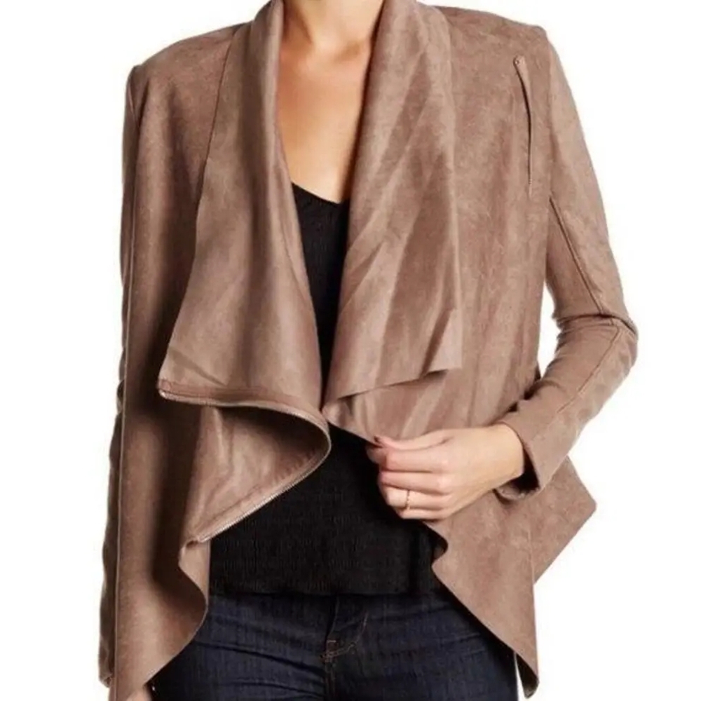 Women's Tan Draped Jacket